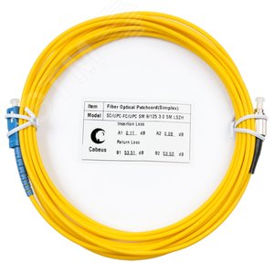 Изображение товара Патч-корд оптический simplex 5м SC-FC 9/125 sm LSZH (шт)