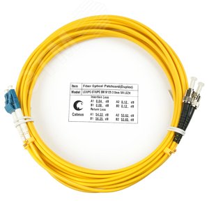 Изображение товара Патч-корд оптический duplex 5м LC-ST 9/125 sm LSZH (шт)