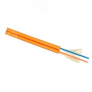 Кабель волоконно-оптический 50/125 (OM2) многомодовый, 2 волокна, плотное буферное покрытие (tight buffer), zip cord, для внутренней прокладки ( -25C ~ +50), LSZH, оранжевый, (F50020200O)