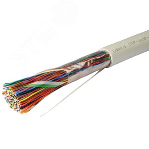 Кабель витая пара UTP-100P-Cat.3-IN UTP (U/UTP), категория 3, 100 пар (24 AWG), одножильный (solid), PVC нг(А)-LS