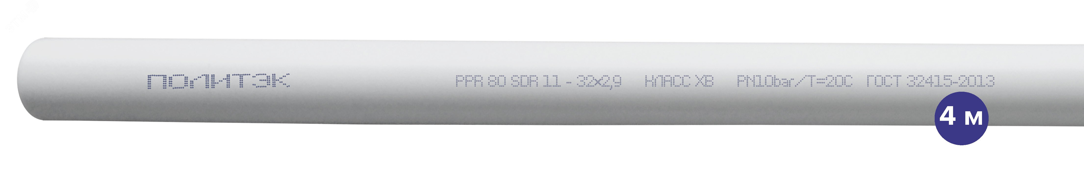 Труба полипропиленовая 32 х 3.0 SDR 11 PN 10 PPR белая, хлыст 4м 90201032030 Политэк - превью 2