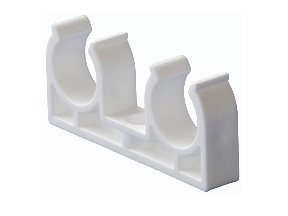 Опора 25 мм PPR, двойная, белая
