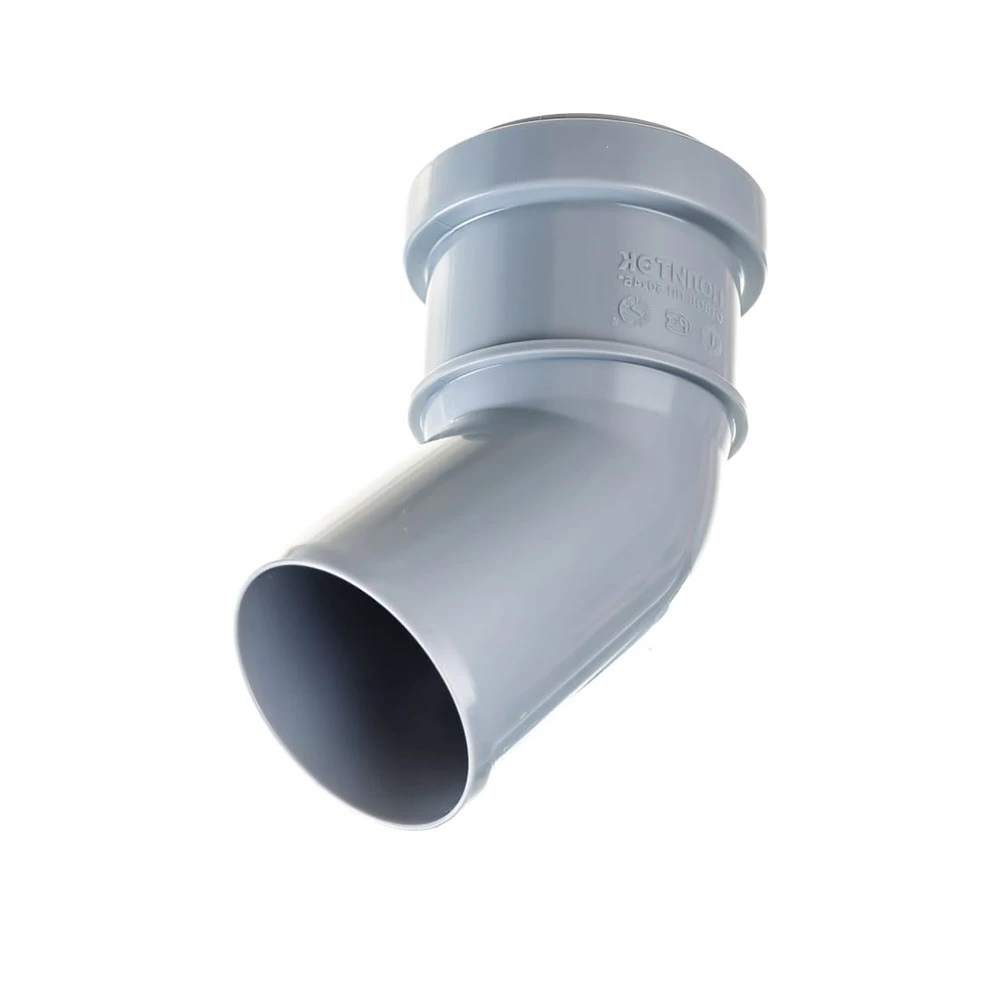 Отвод 50 45 град, для внутренней канализации, серый