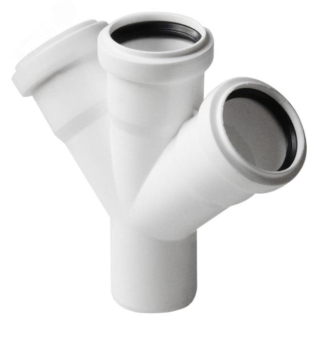 Изображение товара Крестовина 50 45 град одноплоскостная для бесшумной канализации ПП