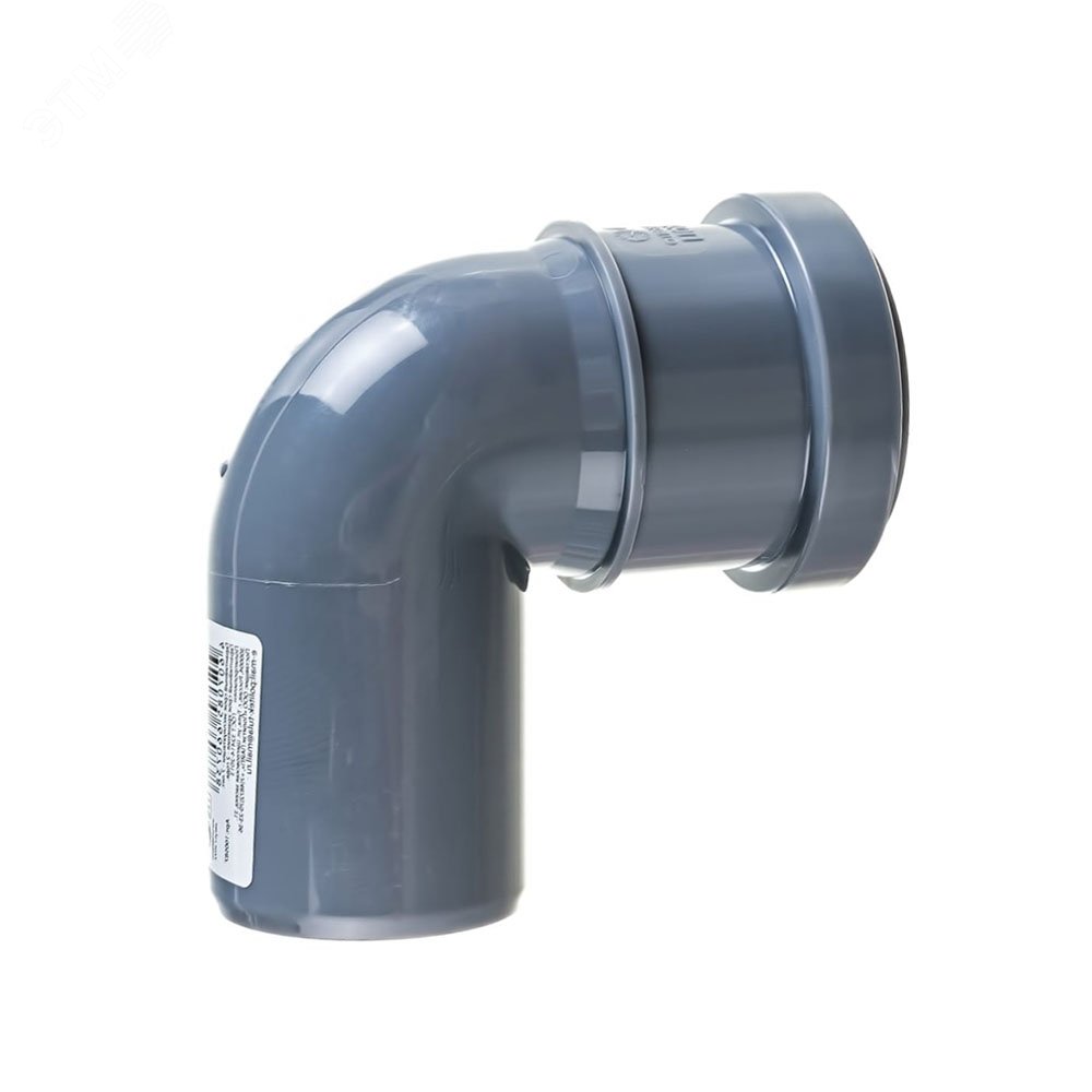 Изображение товара Отвод 50 87 град, для внутренней канализации, серый (шт)