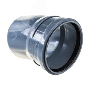 Отвод 110 15 град, для внутренней канализации, серый - фото 3