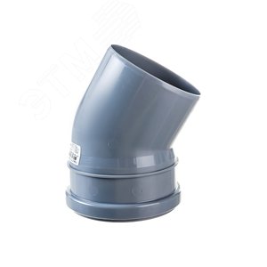 Отвод 110 30 град, для внутренней канализации, серый - фото 2