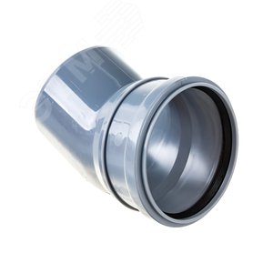 Отвод 110 30 град, для внутренней канализации, серый - фото 5