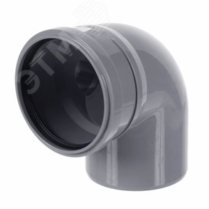 Отвод 110 67 град, для внутренней канализации, серый - фото 2