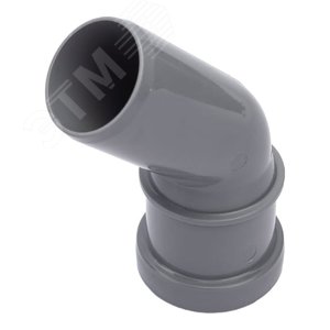 Отвод 32 45 град, для внутренней канализации, серый - фото 4