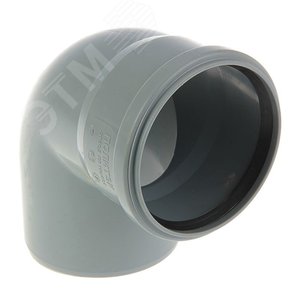 Отвод 32 87 град, для внутренней канализации, серый - фото 2