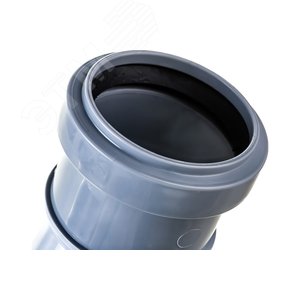 Отвод 50 30 град, для внутренней канализации, серый - фото 5