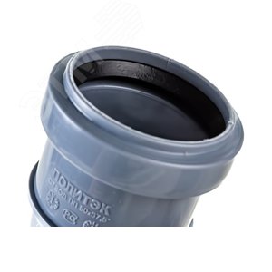 Отвод 50 67 град, для внутренней канализации, серый - фото 5