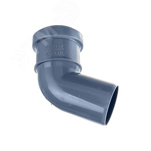 Отвод 50 67 град, для внутренней канализации, серый - фото 2