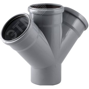 Крестовина 110 45 град одноплоскостная, канализационная - фото 2