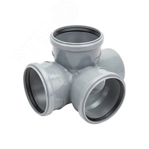 Крестовина 110 87 град двухплоскостная, канализационная - фото 2