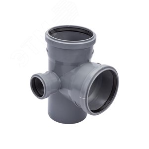 Крестовина 110х110х50 87 град двухплоскостная, правая, канализационная - фото 2