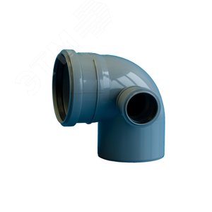 Отвод 110 90 град, с выходом 50 правый - фото 1