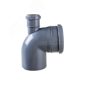 Отвод 110 90 град, с выходом 50 прямой - фото 2