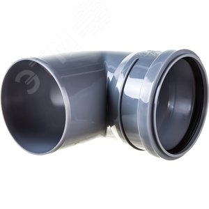 Отвод 110 90 град, с выходом 50 прямой - фото 3