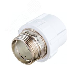 Муфта комбинированная 50x1 1/2' НР под ключ полипропиленовая PPR белая - фото 5