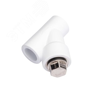 Фильтр сетчатый 20 ВВ косой, полипропиленовый PPR белый - фото 3