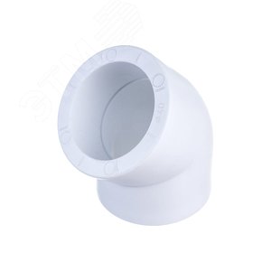 Угольник 63 мм 45 град., полипропиленовый PPR, белый - фото 2