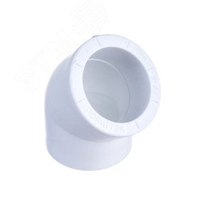 Угольник 63 мм 45 град., полипропиленовый PPR, белый - фото 3