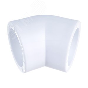 Угольник 63 мм 45 град., полипропиленовый PPR, белый - фото 4