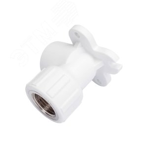 Водорозетка 20x1/2' ВР комбинированная, полипропиленовая PPR белая с креплением - фото 2