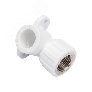 Водорозетка 20x1/2' ВР комбинированная, полипропиленовая PPR белая с креплением - фото 3