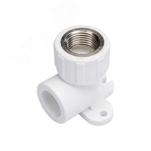 Водорозетка 20x1/2' ВР комбинированная, полипропиленовая PPR белая с креплением - фото 4