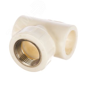 Тройник комбинированный 32x1' ВР полипропиленовый PPR белый - фото 2