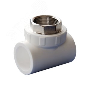 Тройник комбинированный 40x1 1/4' ВР полипропиленовый PPR белый - фото 2