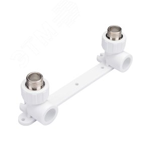 Планка монтажная 20x1/2' НР для смесителя, с водорозетками, полипропиленовая PPR белая - фото 2