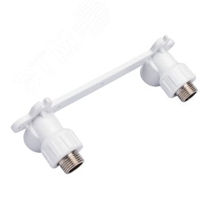 Планка монтажная 20x1/2' НР для смесителя, с водорозетками, полипропиленовая PPR белая - фото 3