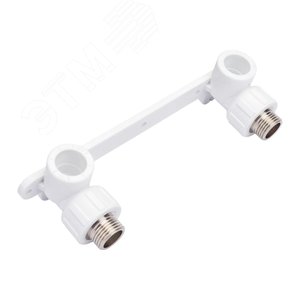 Планка монтажная 20x1/2' НР для смесителя, с водорозетками, полипропиленовая PPR белая - фото 5