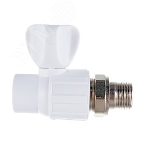 Кран для радиатора прямой 20х1/2' полипропиленовый PPR белый - фото 2