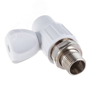 Кран для радиатора прямой 20х1/2' полипропиленовый PPR белый - фото 4