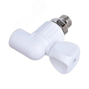 Кран для радиатора угловой 20х1/2' полипропиленовый PPR белый - фото 3