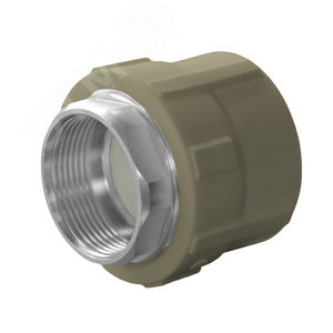 Муфта разъемная 40x1 1/4' ВР полипропиленовая PPR американка, белая - фото 1