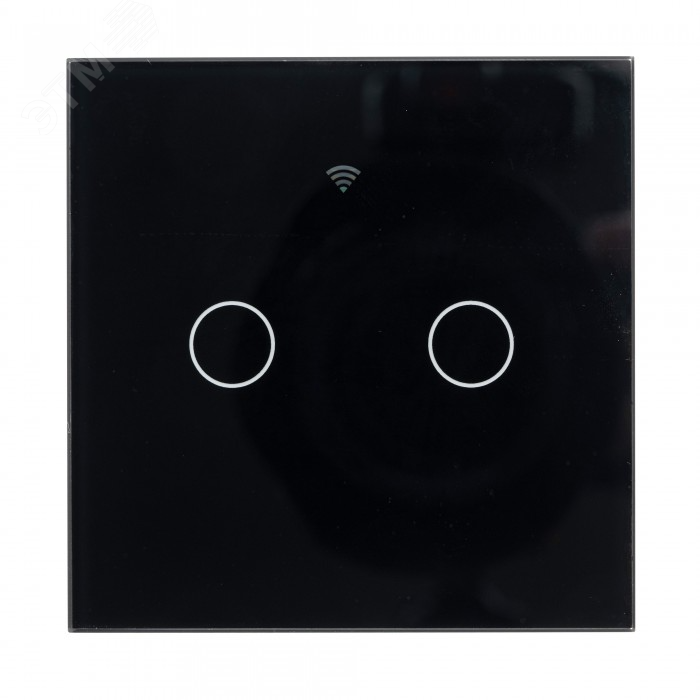 Умный выключатель, 2 клавиши, черный Powerlite-WS2B (Черный) Sibling - превью 2