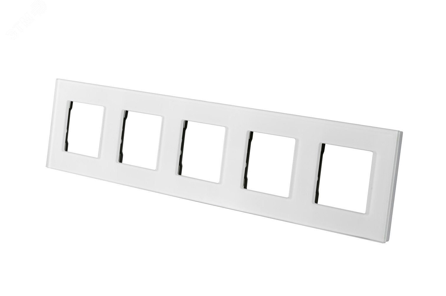 Изображение товара Рамка стеклянная 5 постов белая 370х86мм