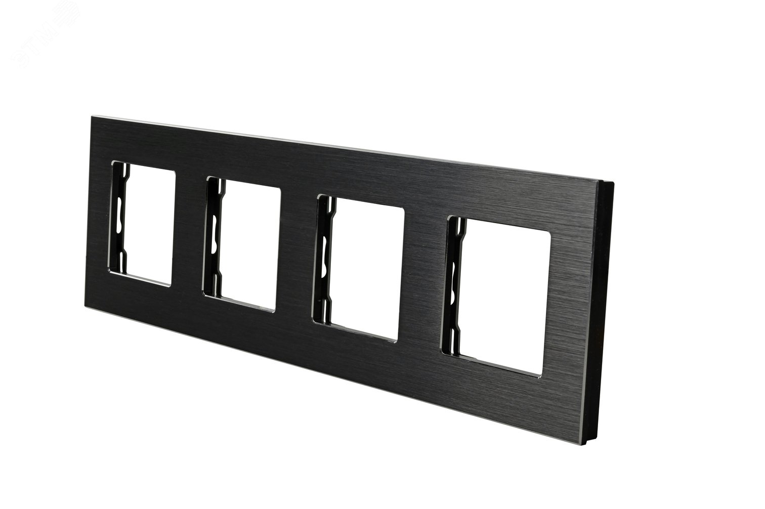 Изображение товара Алюминиевая рамка 4 поста черная 299х86 мм Sibling Powerframe-4AB