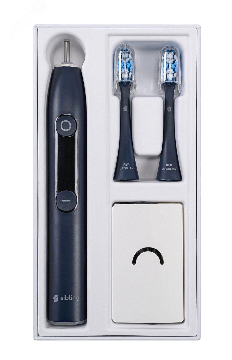 Изображение товара Умная зубная щетка Sibling Powerbrush - FB черная с датчиками качества чистки