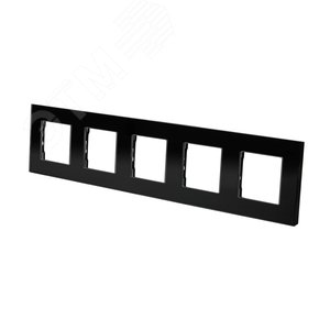 Изображение товара Рамка стеклянная 5 постов черная (370х86мм) (шт)
