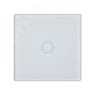 Изображение товара Панель выключателя стеклянная в рамку 1кл белая (47х47мм) (шт)