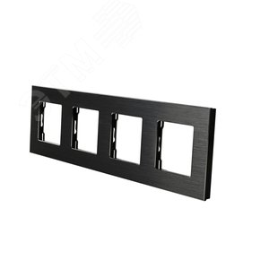 Изображение товара Рамка алюминиевая 4 поста черная (299х86мм) (шт)