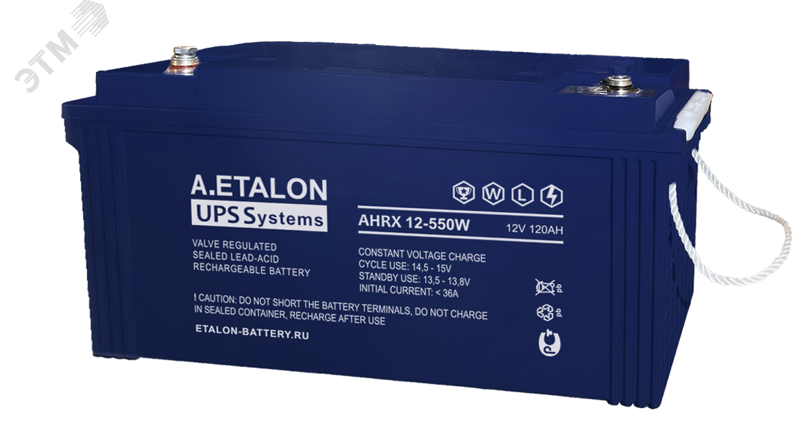 Изображение товара Аккумулятор А.ETALON AHRX 12В 120 А/ч 550W (шт)