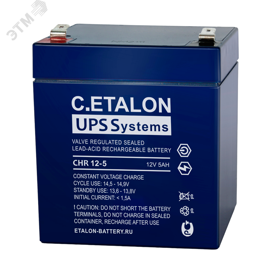 Изображение товара Аккумулятор C.ETALON CHR 12В 5 А/ч (шт) Изображение товара Аккумулятор C.ETALON CHR 12В 5 А/ч (шт)
